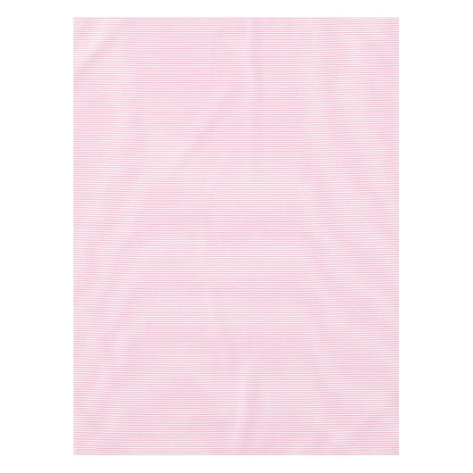 Moderne Chic Pink en White Stripes Pattern Trendy Tafelkleed (Voorkant)