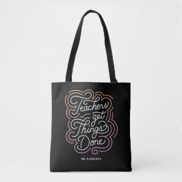 Moderne Chic Pink-leraren krijgen dingen gedaan Tote Bag