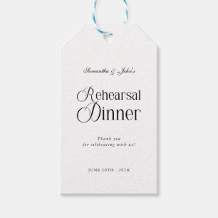 Moderne Chic Probediner Bedankt Cadeaulabel