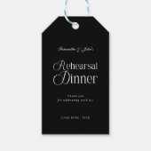 Moderne Chic Probediner Bedankt Cadeaulabel (Voorkant)