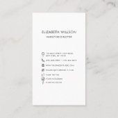 Moderne Chic Professional Arch Lijst Foto QR Code Visitekaartje (Achterkant)