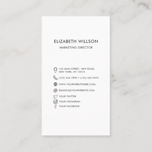 Moderne Chic Professional Arch Lijst Foto QR Code Visitekaartje (Achterkant)