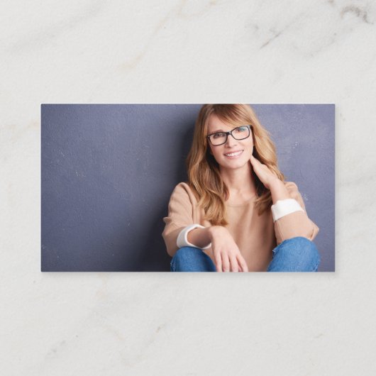 Moderne chic Professional, minimalistische Logo fo Visitekaartje (Achterkant)