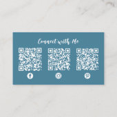 Moderne Chic Professionele QR Code Aangepast Visitekaartje (Achterkant)