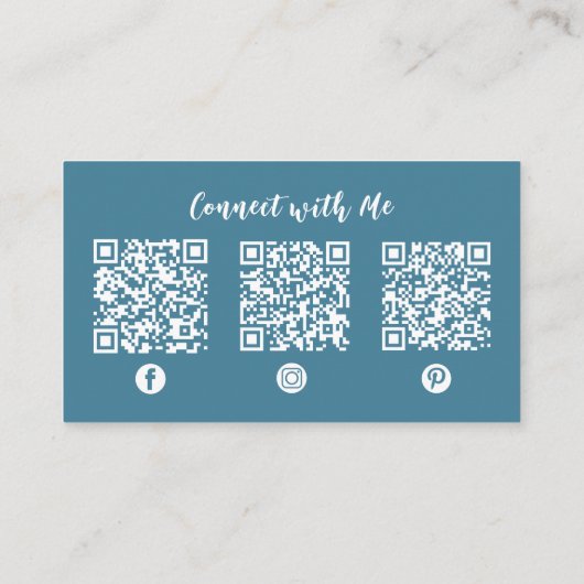 Moderne Chic Professionele QR Code Aangepast Visitekaartje (Achterkant)