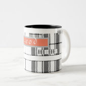 Moderne chic Pset Black en White Classic Mok (Voorkant rechts)