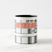 Moderne chic Pset Black en White Classic Mok (Center)