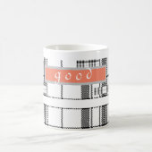 Moderne chic Pset Black en White Classic Mok (Center)