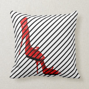 Moderne Chic Red-sequentie — pompen op hoge hoog Kussen