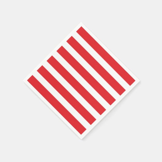 Moderne Chic Red Stripe Party servetten (Hoek)
