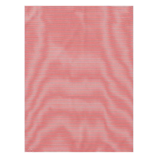 Moderne Chic Red White Stripes Pattern Tafelkleed (Voorkant)