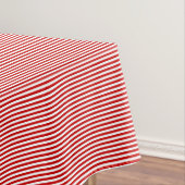 Moderne Chic Red White Stripes Pattern Tafelkleed (Voorbeeld)