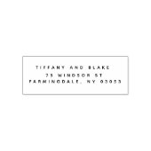 Moderne Chic Retouradres Sans Serif Zelfinktende Stempel (Design)