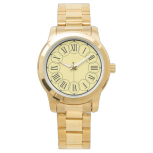 Moderne Chic Romeinen Nummers Mannen goud Horloge