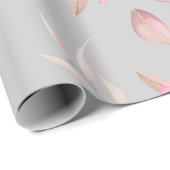 moderne chic rood,roze bloem cadeaupapier (Rol Hoek)
