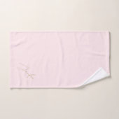 Moderne Chic Roze Goud Naam Schrift Bad Handdoek (Handdoek)