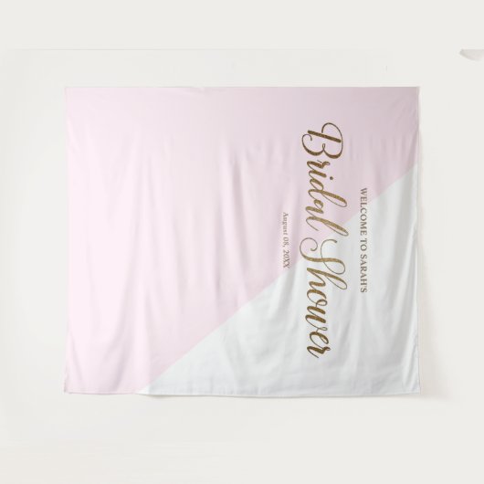 Moderne chic roze goud script Persoonlijk Wandkleed (Voorkant (horizontaal))