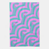 moderne chic roze/groene chevrons theedoek (Verticaal)