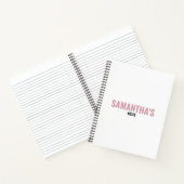 Moderne Chic Roze & Wit Notitieboek (Binnen)