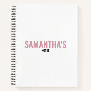 Moderne Chic Roze & Wit Notitieboek