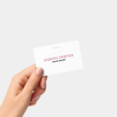 Moderne Chic Roze, Wit & Zwart Badge (Handheld)