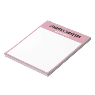 Moderne Chic Roze, Wit & Zwart Notitieblok