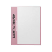 Moderne Chic Roze, Wit & Zwart Notitieblok (Linkerzijde)