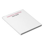 Moderne Chic Roze, Wit & Zwart Notitieblok (Schuin)