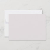 Moderne chic roze witte grijze strepen rsvp kaart (Achterkant)