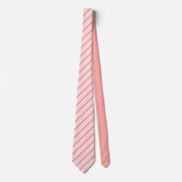 Moderne chic roze & witte strepenpatroon stropdas