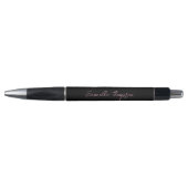 Moderne Chic Roze Zwart Minimalistische Script  Pen (Voorkant)