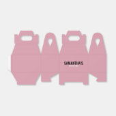 Moderne Chic Roze, Zwart & Wit  Bedankdoosjes (Uitgevouwen)