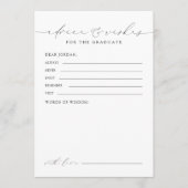 Moderne Chic Script Afstudeeradvies & wensen Advieskaart (Voorkant)
