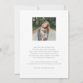 Moderne Chic Script Afstuderen Fotoaankondiging Aankondiging (Achterkant)