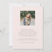 Moderne Chic Script Afstuderen Fotoaankondiging Aankondiging (Achterkant)