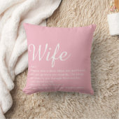 Moderne Chic Script Meisjesachtige Roze Fun Vrouw Kussen (Deken)