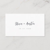 Moderne Chic Script Minimalist Website invoegen Ka Plaatskaartje (Achterkant)