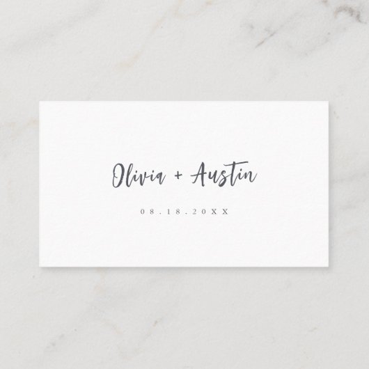 Moderne Chic Script Minimalist Website invoegen Ka Plaatskaartje (Achterkant)