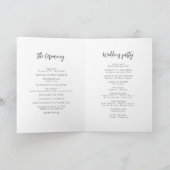 Moderne Chic Script Minimalist Weddenschap Programma (Binnen)