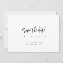Moderne Chic Script Minimalistische Bewaar De Datu Save The Date