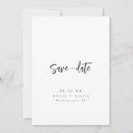 Moderne Chic Script Minimalistische Bewaar De Datu Save The Date