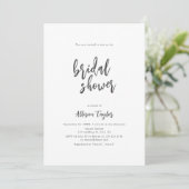 Moderne Chic Script Minimalistische Bruiloft Uitno Kaart (Staand voorkant)