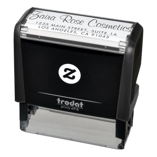 Moderne Chic Script Naam Retouradres Zelfinktende Stempel (Product)