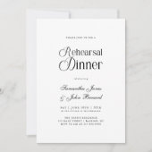 Moderne Chic Script Proefbruiloftdiner Kaart (Voorkant)