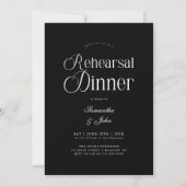 Moderne Chic Script Proefhuwelijksdiner Kaart (Voorkant)