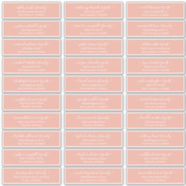 Moderne Chic Script Trouwgast Namen Adres Sticker