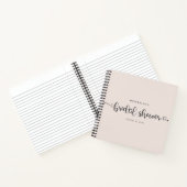 Moderne Chic Script Vrijgezellenfeest Blush Pink G Notitieboek (Binnen)