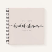 Moderne Chic Script Vrijgezellenfeest Blush Pink G Notitieboek (Voorkant)