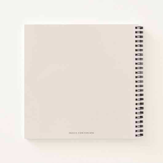 Moderne Chic Script Vrijgezellenfeest Blush Pink G Notitieboek (Achterkant)