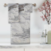 moderne chic simpel minimalistisch witte grijze ma bad handdoek